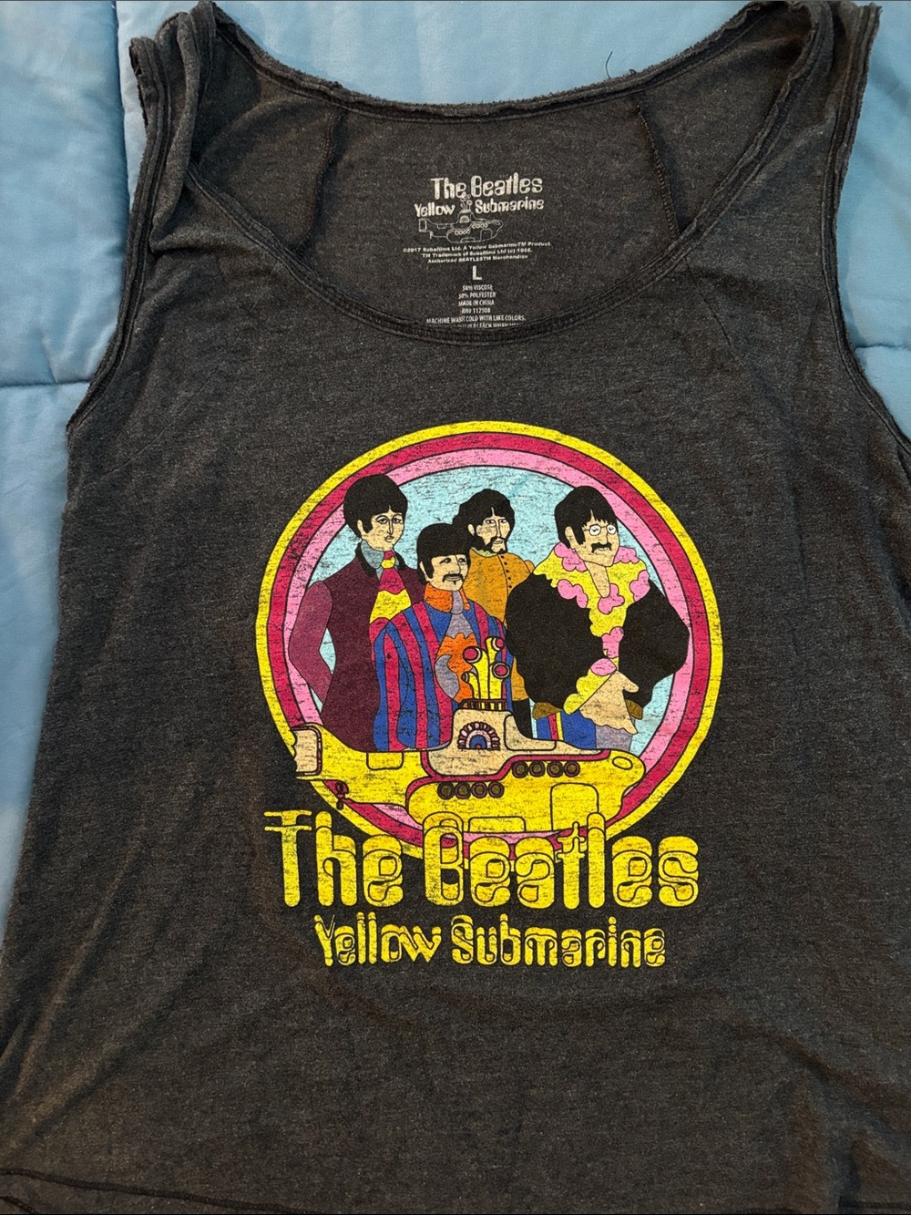 The Beatles Multicolor Yellow Submarine Graphic Tank Top - Official Merchandise